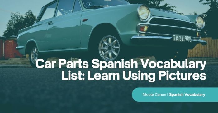 Partes del carro en inglés y español