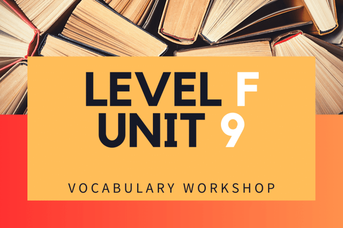 Vocabulary workshop level f unit 9