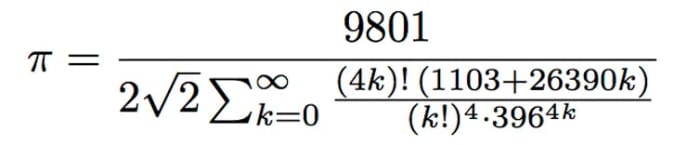 Solve the formula c πd for π