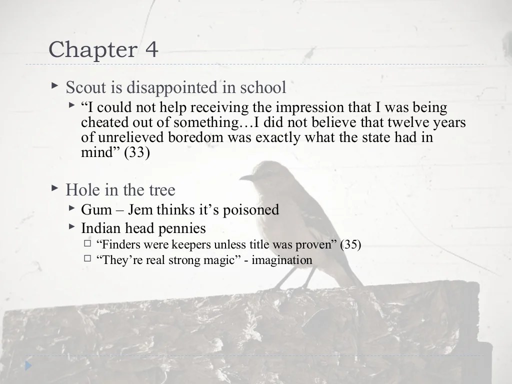 To kill a mockingbird chapters 1-5